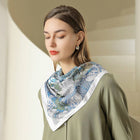 Vintage French Print Scarf – 90cm Silk Feel Square_CWASC0172
