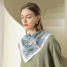 Vintage French Print Scarf – 90cm Silk Feel Square_CWASC0172