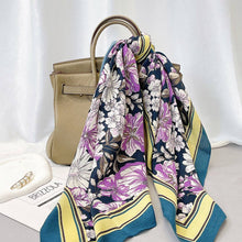 Floral Velvet Wool Scarf Shawl for Winter