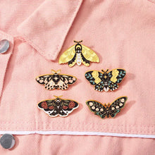 Floral Moth Butterfly Enamel Pins - Beautiful brooch pins