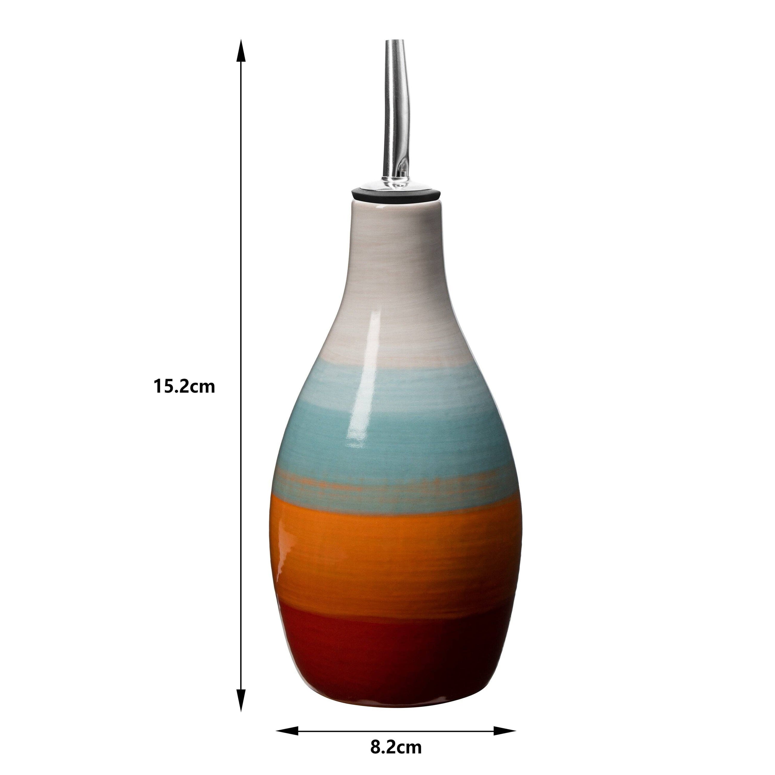 Cruet Ceramic Olive Oil Dispenser Bottle - 400ml Vinegar