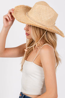 Straw Basket Weave Western Cowboy Hat