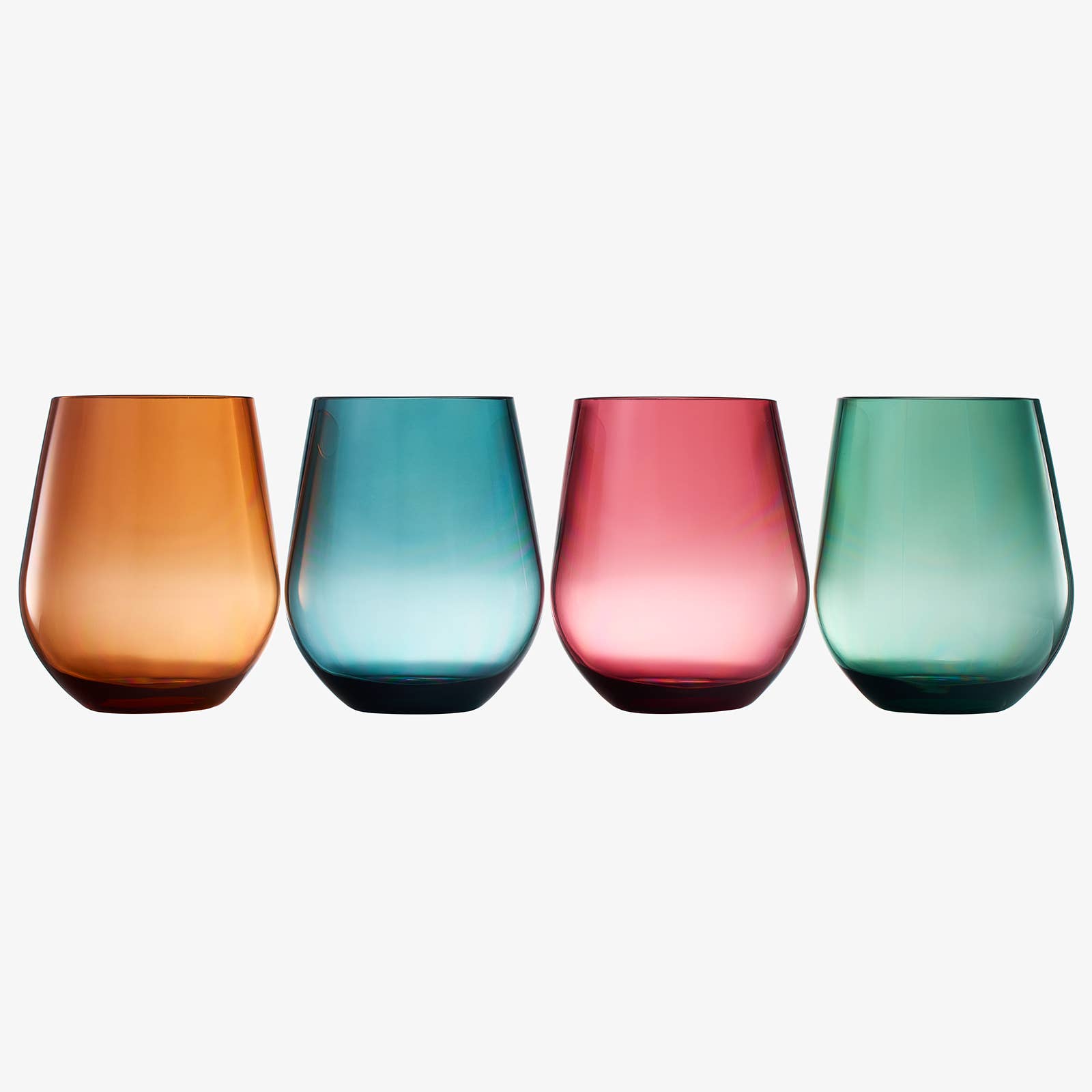 Shatterproof Tritan Stemless Wine Glasses, Set of 4
