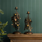 Taper Holder - Harvest Oak-Med