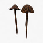 Aged Copper Finish Mushroom Garden Stakes