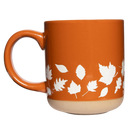 Fall Leaves Orange Stoneware Coffee Mug