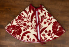 Crewelwork Red Floral Tree Skirt