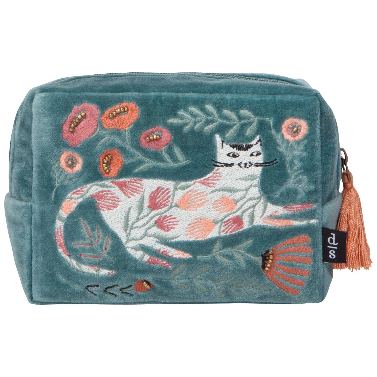 Catbloom Embroidered Pouch.