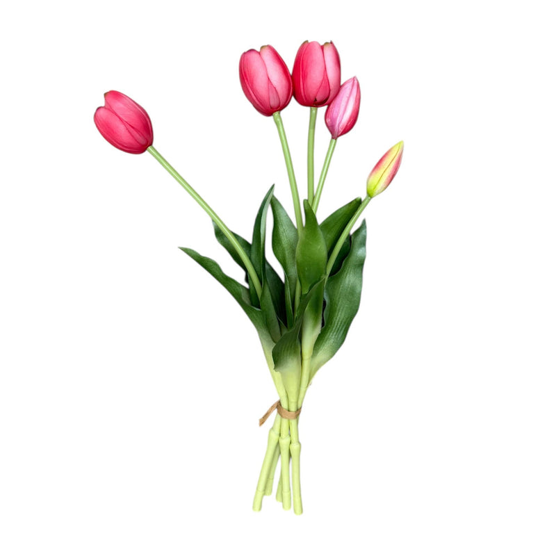 16" Real Touch Lifelike Tulip-3 flowers 2 buds