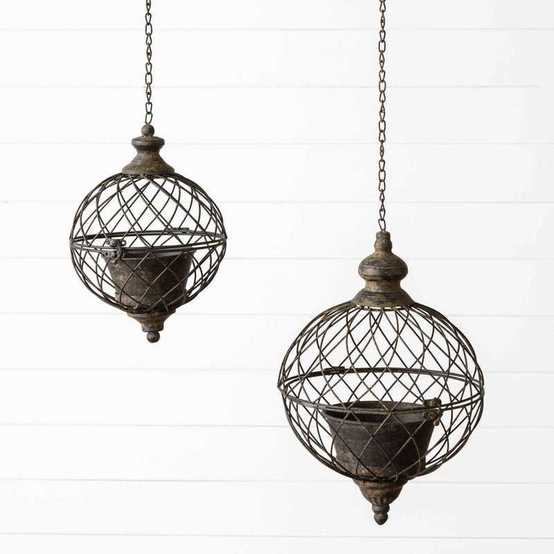 Sphere Hanging Planter (Set Of 02).