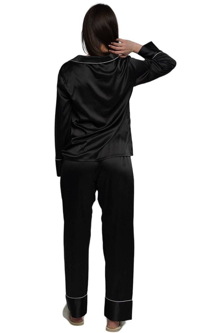 ASHLEY LONG MATTE SATIN  PAJAMAS