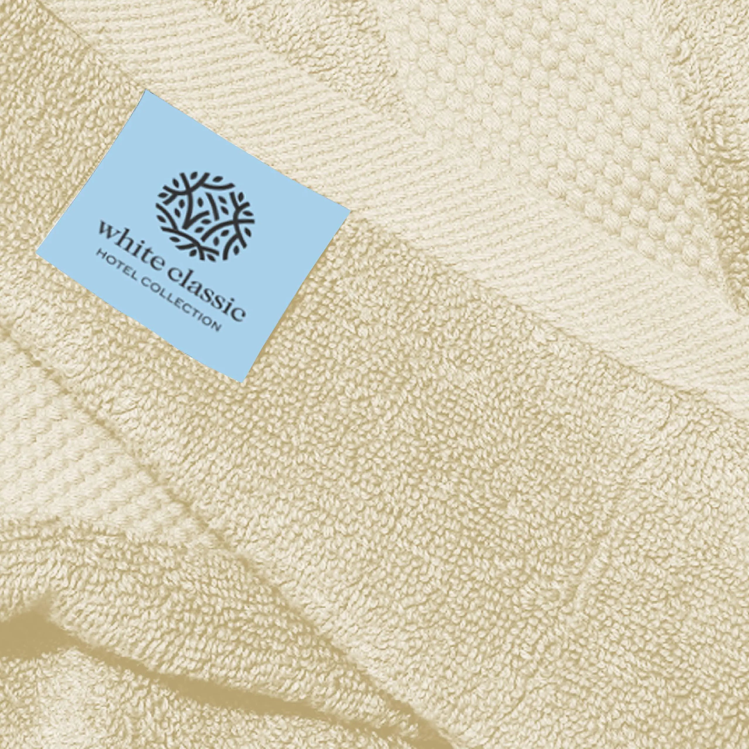 Luxury Hand Towels Turkish Cotton for Hotel Spa 16x30 inch 6 Pack Beige Color.