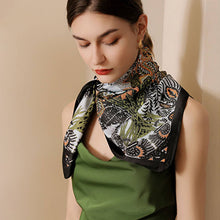 Vintage French Print Scarf – 90cm Silk Feel Square_CWASC0172