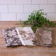 Tea Towels - Sepia Florals (Pk/03 Ast).