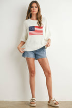 Flag Print Knit Sweater