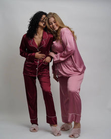 ASHLEY LONG MATTE SATIN  PAJAMAS
