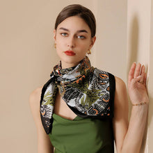 Vintage French Print Scarf – 90cm Silk Feel Square_CWASC0172