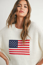Flag Print Knit Sweater