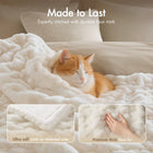Soft Warm Ruched 50x60" Throw Blanket, Ivory