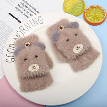 WINTER CARTOON HALF-FINGER FLIP VELVET GLOVES