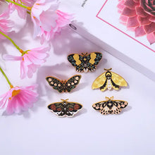 Floral Moth Butterfly Enamel Pins - Beautiful brooch pins