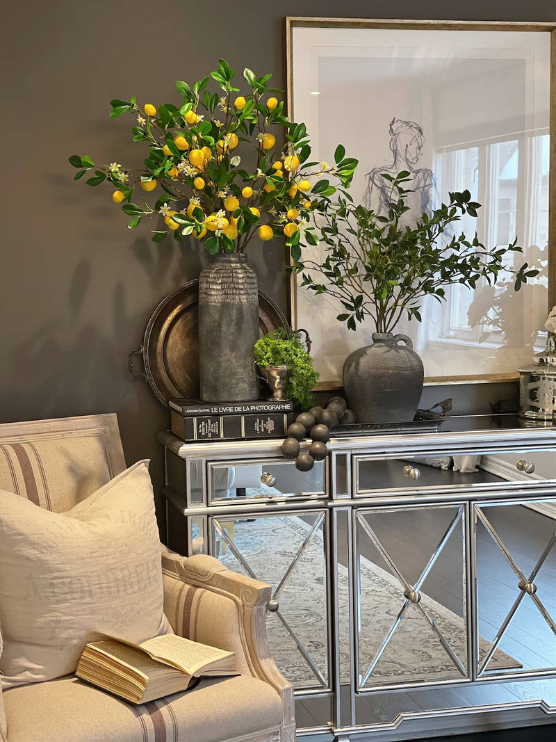 32"-Artificial Lemon Branch Decorative Fruit Stem