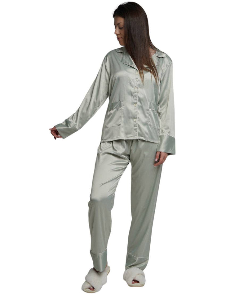 ASHLEY LONG MATTE SATIN  PAJAMAS