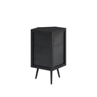 Floor Conical Cabinet With Tempered Glass Door And Storage Shelves, Suitable For Bathroom, Living Room, Bedroom Unavailable Platforms- Temu