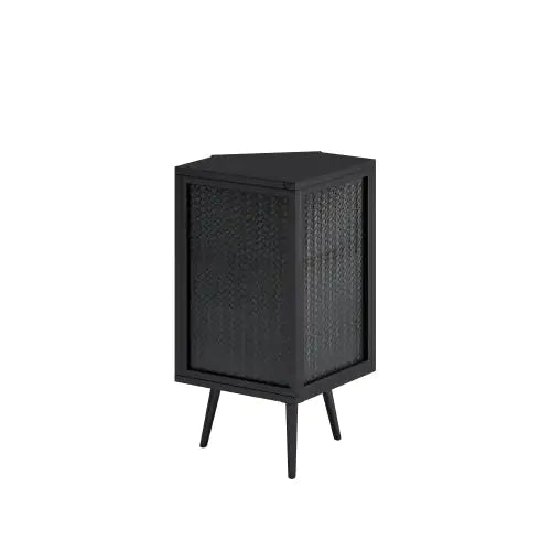 Floor Conical Cabinet With Tempered Glass Door And Storage Shelves, Suitable For Bathroom, Living Room, Bedroom Unavailable Platforms- Temu