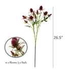 26" Artificial Thistle Eryngium Sea Holly