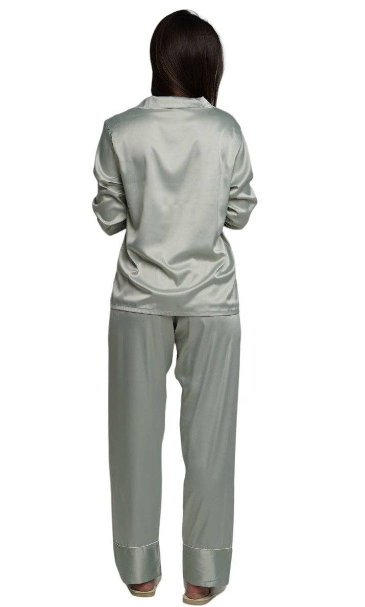ASHLEY LONG MATTE SATIN  PAJAMAS