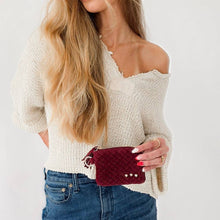 Suede Paris Card Wallet