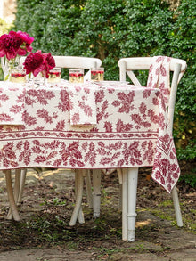 Holly Toile Tablecloth - Red
