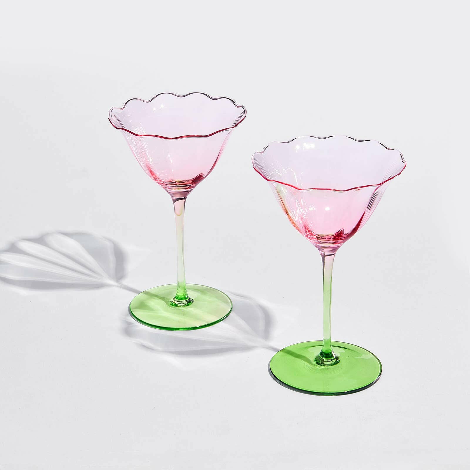 Tulip-Shaped Champagne Coupe Glass | Set of 2 | 6 oz.