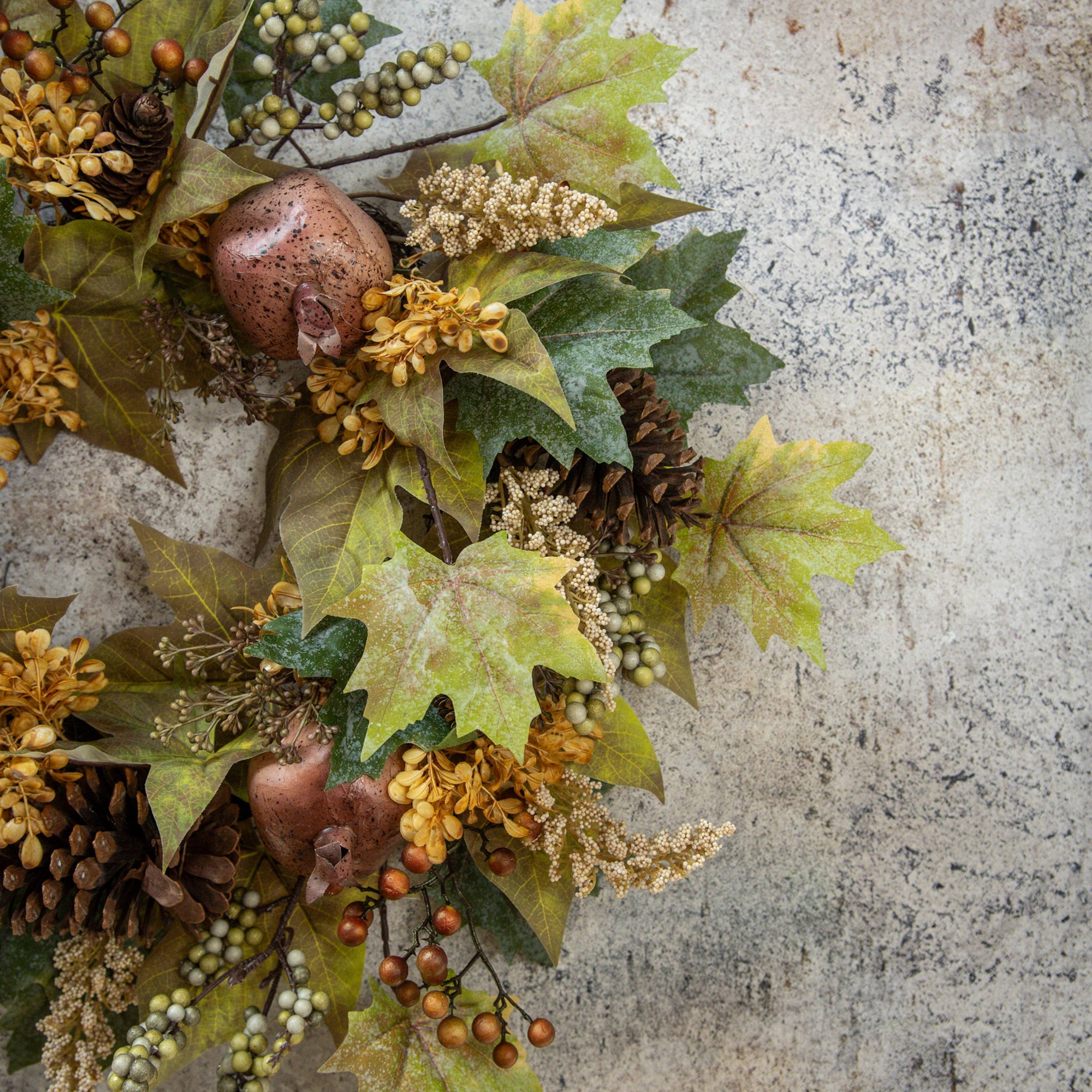 24" POMEGRANATE & BROWN BERRY WREATH