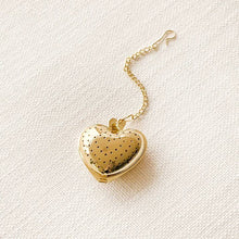 Heart-Shaped Gold Tea Infuser for Loose Leaf & Spices