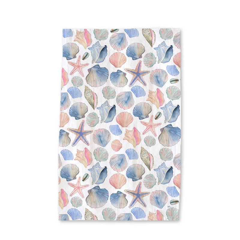 Seashells Tea Towel - Coastal/Beach Summer  Kitchen Decor