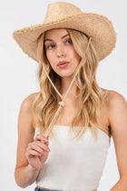 Straw Basket Weave Western Cowboy Hat