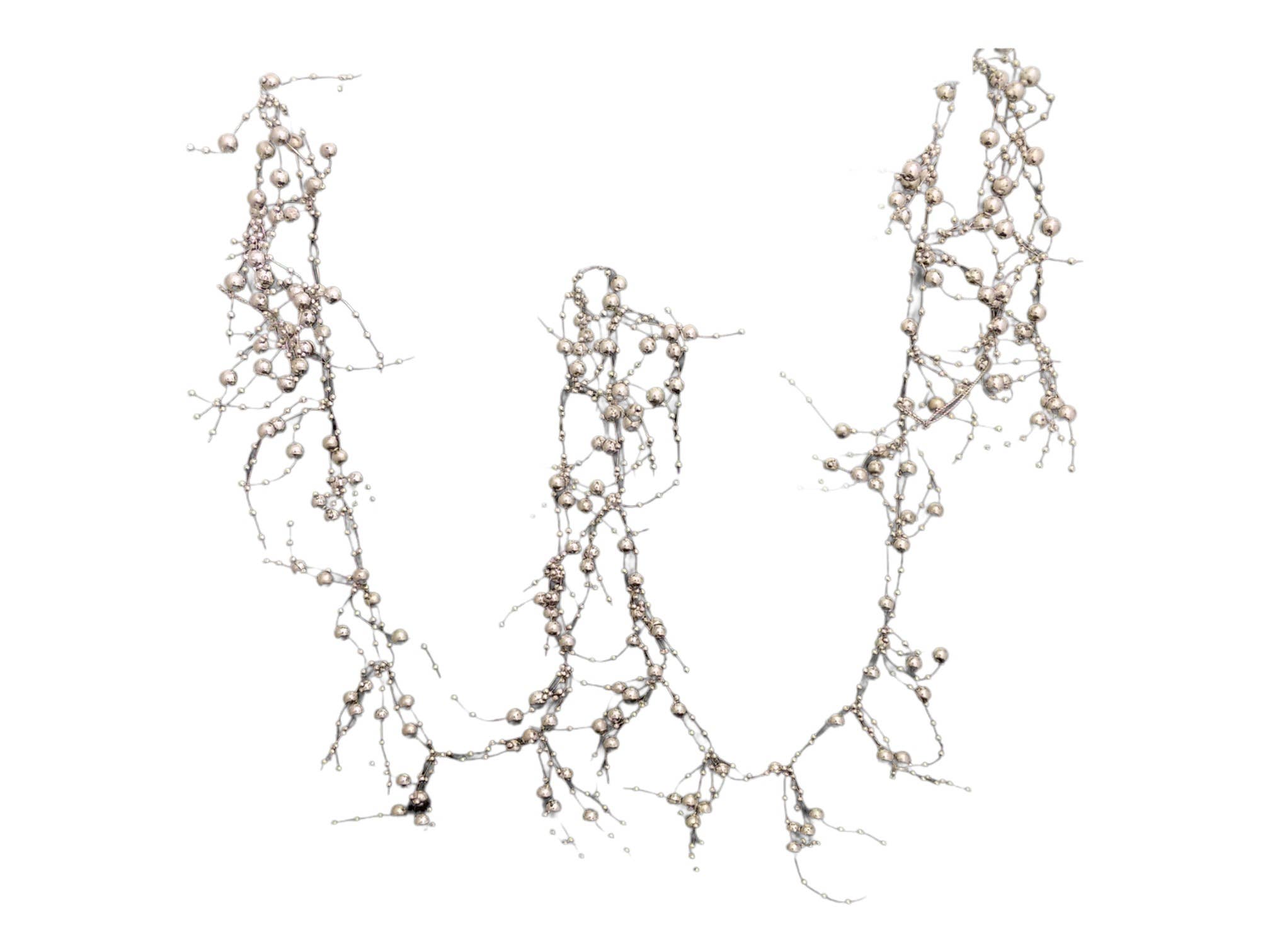 6' Silver Loose Bead Garland