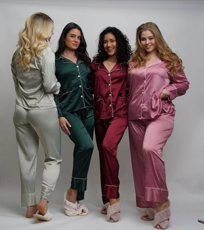 ASHLEY LONG MATTE SATIN  PAJAMAS