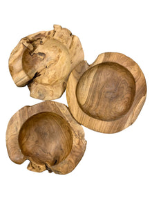 Large Bowl Shallow-Solid Teak (16/16/3")
