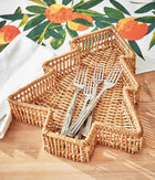 Christmas Rattan Tree Tray