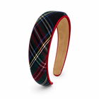 Satin Plaid Piped Headband