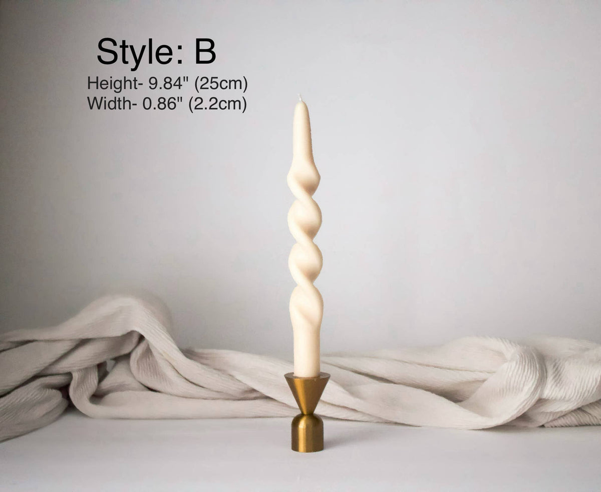 2 PC Spiral Taper Candlesticks