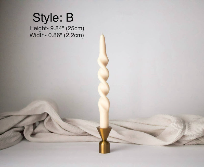 2 PC Spiral Taper Candlesticks