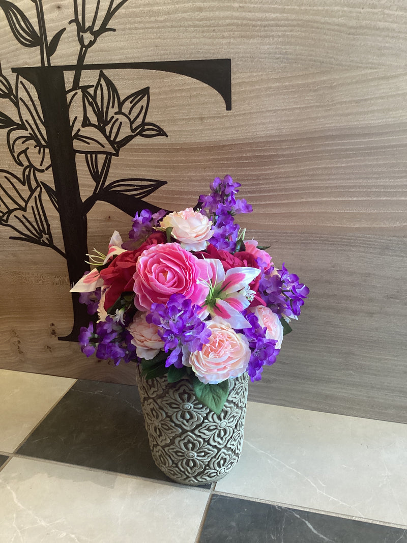 Silk Arrangement in Vase