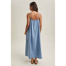 DENIM CHAMBRAY MAXI DRESS