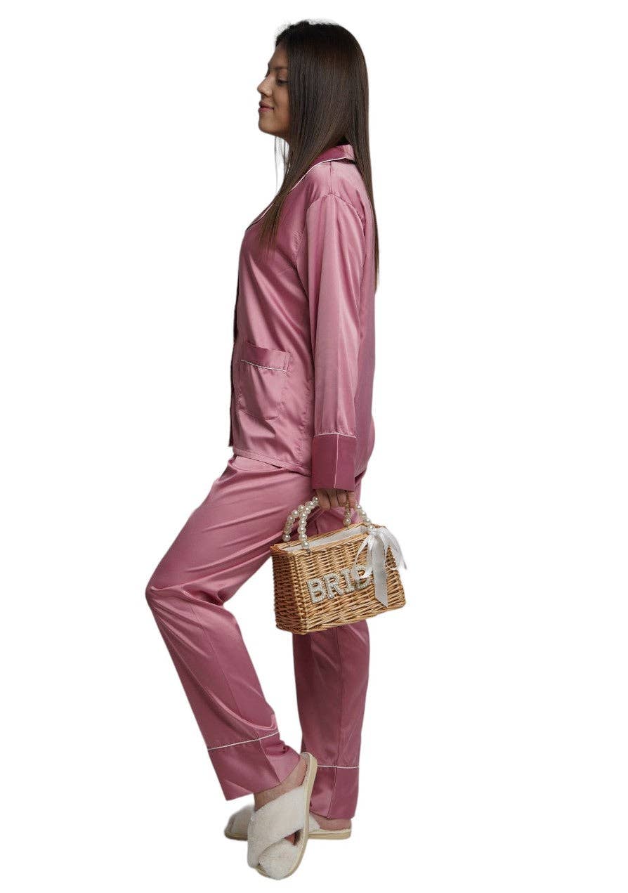 ASHLEY LONG MATTE SATIN  PAJAMAS