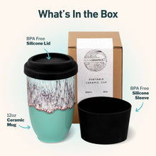 Nebula Ceramic Travel Mug – 12oz with Lid & Sleeve