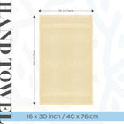 Luxury Hand Towels Turkish Cotton for Hotel Spa 16x30 inch 6 Pack Beige Color.